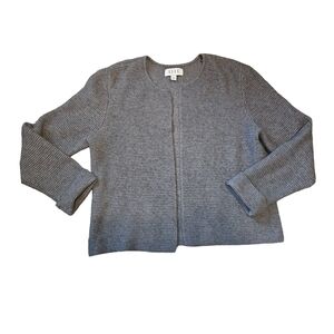 Elle Gray Open Front Cardigan Sweater Size Medium